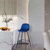 Syemin Dining Chairs Bar Stools Set of 2, Velvet Barstool Modern Counter Bar Height Chair, Island Stool for Kitchen Bar, Blue, 19.3"*19.3"*39.1" - 4 of 4