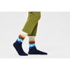 Happy Socks Adult Men and Women Crew Faded Diamond Socks in sustainable materials - Pair of socks in Color Navy - 2 of 4