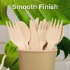 LotFancy 200 Pcs Compostable utensils, Wooden Disposable Cutlery Set,100 Forks, 50 Spoons, 50 Knives - 4 of 4