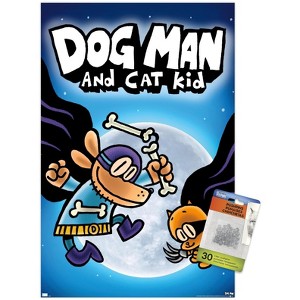 Trends International Dog Man - Dog Man And Cat Kid Book Cover Unframed Wall Poster Prints - 1 of 4