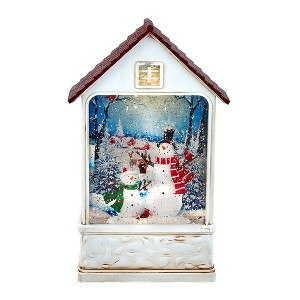 Kurt Adler Kurt Adler 9.2-Inch Battery-Operated Lighted Snowman House Water Lantern - 1 of 4