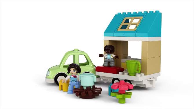 LEGO DUPLO Town Family House on Wheels Toy with Car 10986, 2 of 8, play video