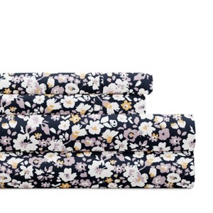 Delicate Blossoms Floral Patterned Ultra-Soft 4 Piece Bed Sheet Set - Becky Cameron - 1 of 4