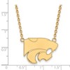 Black Bow Jewelry 14k Yellow Gold Kansas State Wildcats NCAA Necklace 18 Inch - 2 of 4