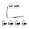 Phiestina Rustproof SUS304 Stainless Steel Adhesive Hooks Bathroom Accessories Set - 2 of 4