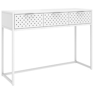 vidaXL Console Table Entryway Table Hall Narrow Side Table with Drawer Steel - 1 of 4