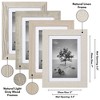 Americanflat 5x7 Picture Frame Set of 4 - Use Picture Frame with Mat or 5x7 Frame Without Mat - Rustic Picture Frames with Textured Engineered Wood - 2 of 4