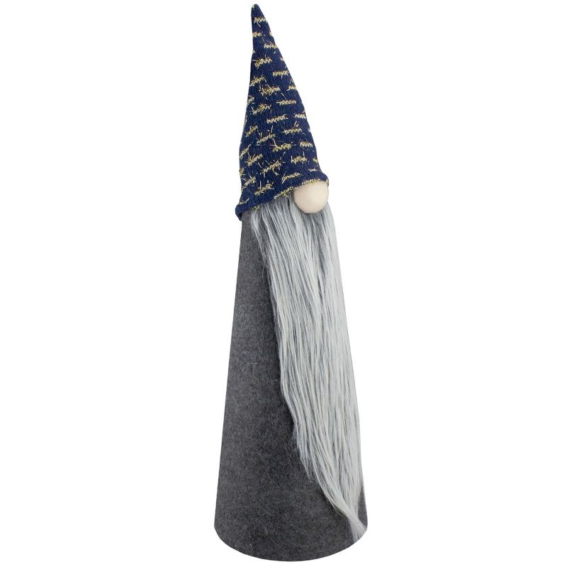 Northlight 20" Gray and Blue Cone Gnome Christmas Tabletop Decor, 3 of 6