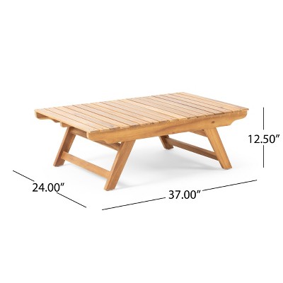 Kaiya Teak Finish Acacia Wood Outdoor Coffee Table