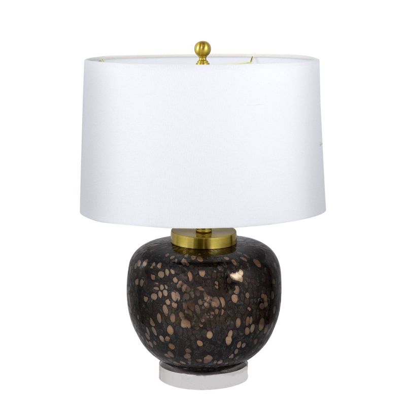 16&#34;x22&#34; Amir Glass Table Lamp Black/Gold/White - A&#38;B Home, 1 of 22