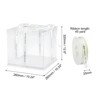Unique Bargains 6 Pcs Birthday Parties Wedding Clear Tall Cake Box with Ribbon 1 Pc - 2 of 4