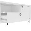 Oslo TV Stand for TVs up to 65" White - Polifurniture: Modern Media Console with Storage Cabinets & Shelves - 3 of 4