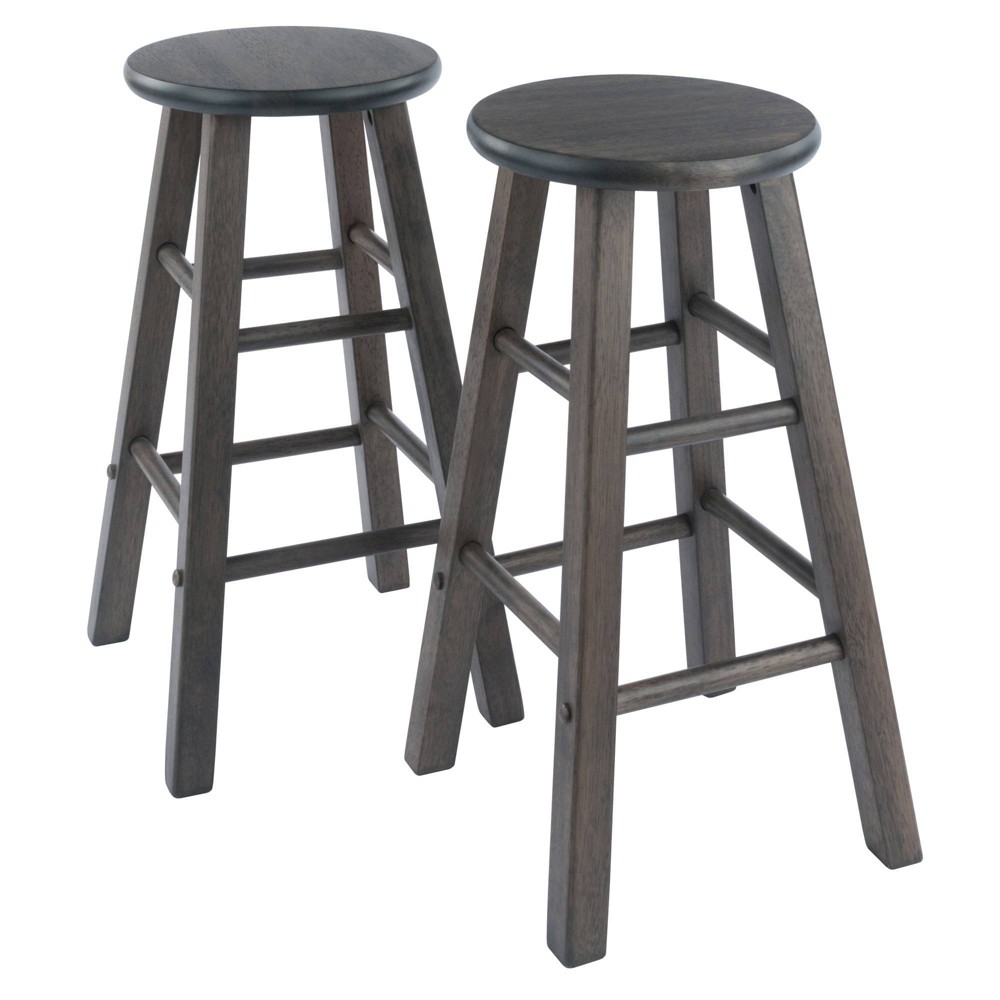 Photos - Chair 2pc 24" Element Counter Height Barstools Oyster Gray - Winsome