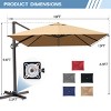 Crestlive Products 10'x 13' Patio Offset Cantilever Umbrella High-strength Aluminum Pole with 360°Rotation 5 Heights Adjustable Umbrella - 3 of 4