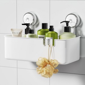 Ridstar Suction Cup Shower Caddy - No Drilling Wall Hanging Bathroom Shelves, Shower Storage Basket Organizer Holder for Bathrooms, RV - 1 of 4