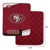 NFL San Francisco 49ers Diagonal Ghost Checker Double Sided Ultra Cozy Blanket - 3 of 3