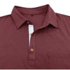 Mens Fall Casual Long Sleeve Polo Shirts Summer Button Collar Fashion Classic Top Blouse With Pocket - 4 of 4
