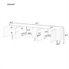 78.7'' TV Stand,Minimalist TV Stand With 4 Spacious Cabinets For 85 Inch TV,Modern Media Console,TV Stand For Living Room-Cuddlewood - 4 of 4