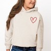 The Juniper Shop Embroidered Hand Drawn Heart Toddler Graphic Hoodie - 2 of 3