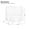 Belffin Chenille Corner Seat for Modular Couch. Sectional Sofa Module，Beige - 2 of 4