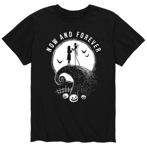 Men's - The Nightmare Before Christmas - Jack and Sally On Hill Now And Forever Short Sleeve Graphic T-Shirt - 1 of 4