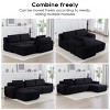 Convertible L-Shaped Sectional Sofa Bed,Corduroy Modular Couch with Memory Foam,No Assembly Required for Living Room or Apartment-Baofuwish - 2 of 4