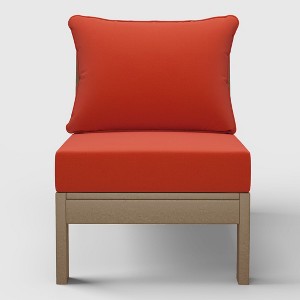WestinTrends  Avalon Outdoor HDPE Deep Seating Modular Armless Patio Chair with Patio Cushions - 1 of 4
