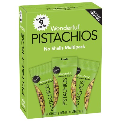 Wonderful No shell Roasted Salted Pistachios Multipack - 0.75oz