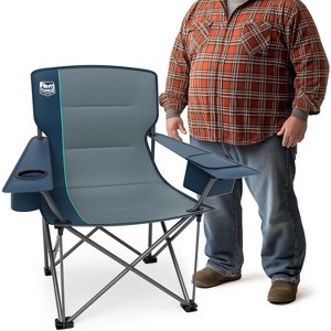 Timber Ridge 550 LBS Oversized Folding Camping Chair for Adults, Heavy Duty Outdoor Chair with Cup Holder Side Pocket for Camp, Lawn, Picnic - 1 of 4