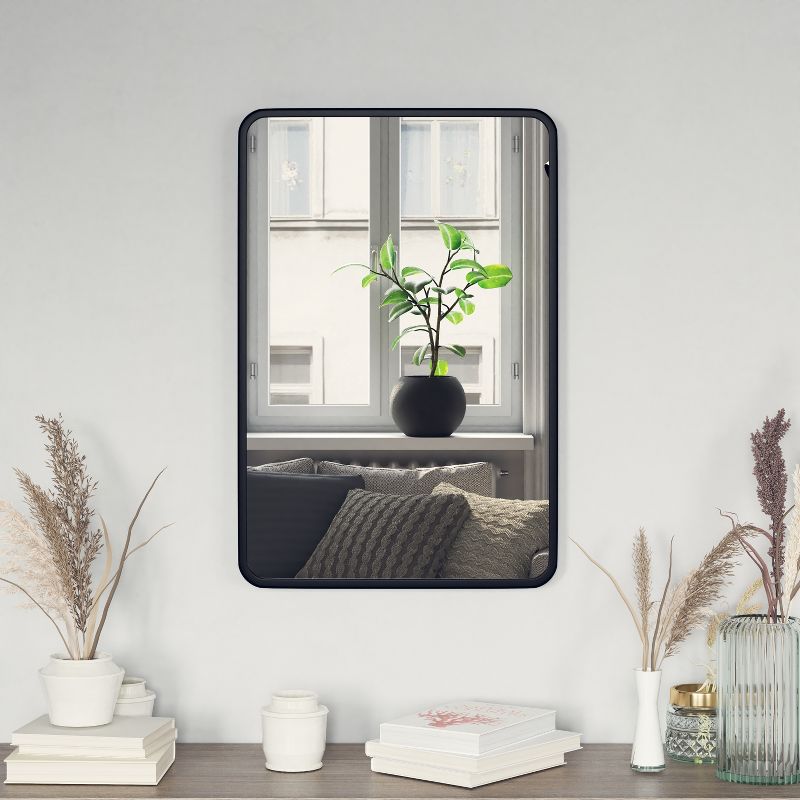 Emma and Oliver 20" x 30" Rectangular Wall Mirror with Black Frame, Silver Backing for Clarity and Shatterproof Glass for Entryways, Bathrooms & More, 5 of 12