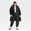 Women's Hooded Relaxed Fit Trench Rain Coat - A New Day™ Black - 3 of 3