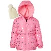 Pink Platinum Little Girl Irridescent Foil GWP Puffer Jacket - image 2 of 2