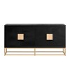 Sideboard Buffet Cabinet, Kitchen Pantry Storage Cabinet with Adjustable Shelves, 4 Doors, Iron Legs, Media Console for Dining Room Living Room - 3 of 4