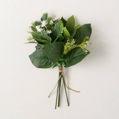 Sullivans Artificial 14.5" Mixed Foliage Bush, Green