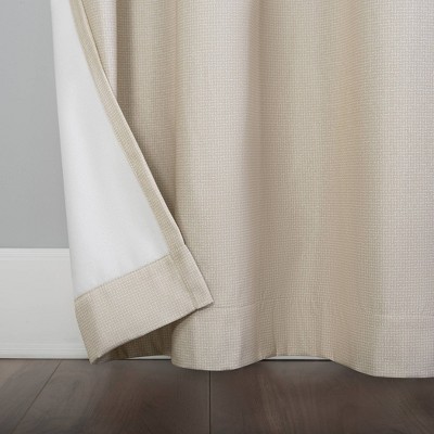 Stone Polyester Room Darkening Grommet Curtain Panel