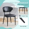 FURNIinspire Dining Chairs A Pack Of 4 Dining Chairs For Dining Room, Metal Legs Versatile Dining Chairs With Pu Cushion, Black, 17"*18"*32" - 4 of 4