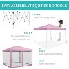 10x10ft Easy Pop-Up Canopy, Outdoor Screen Tent with Mosquito Netting, 2 Zipper Doors, and Roller Bag for Yard Camping Picnic Party Events - 4 of 4
