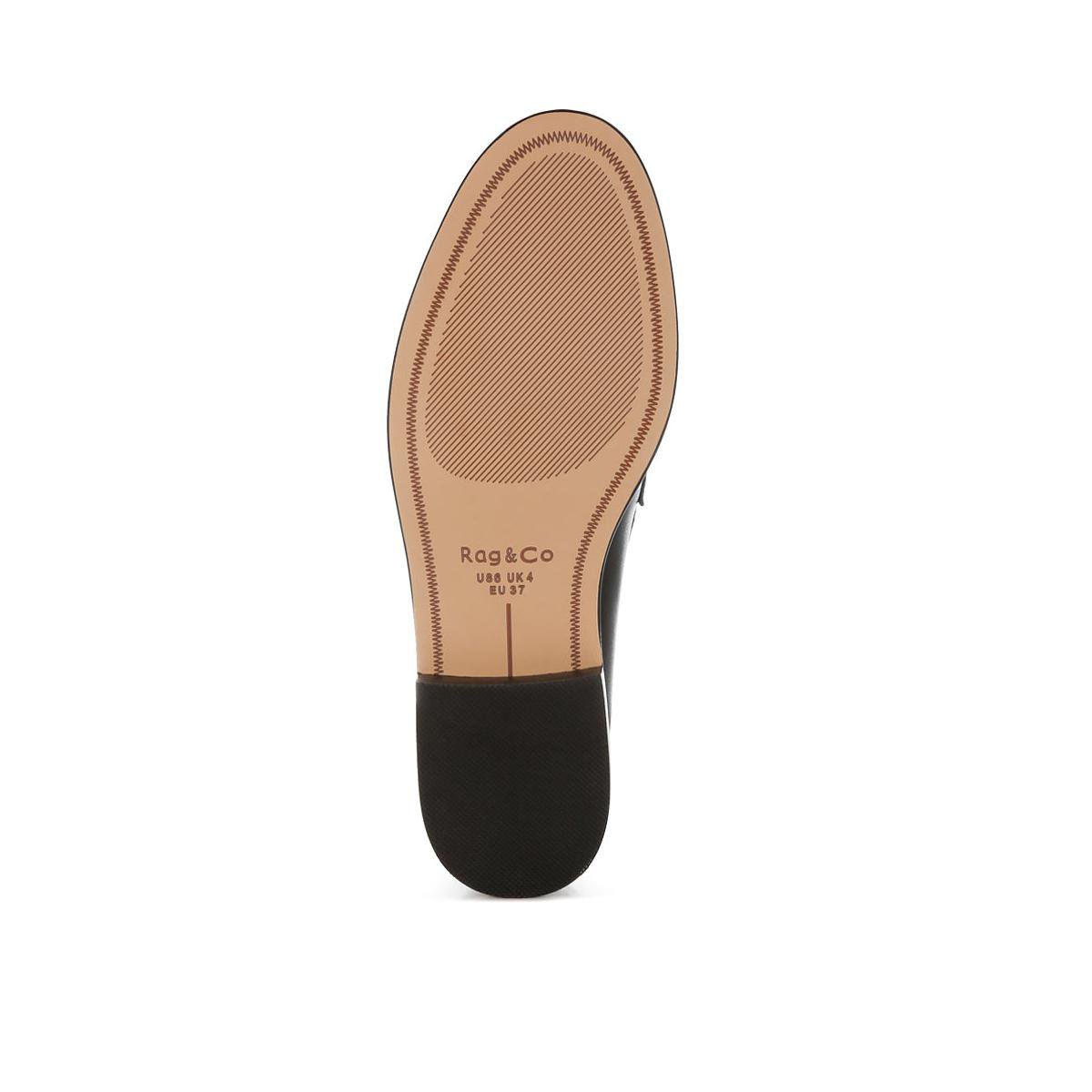 Женские туфли Rag & Co Womens Yelena Real Leather Tassel Loafers 7 — фото 5