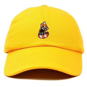 Dalix Red Panda Embroidered Cotton Dad Hat Cute Animal Adjustable Baseball Cap for Outdoor Style Womens - 1 of 4