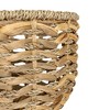 Set of 2 Hand Woven Baskets Natural Water Hyacinth, Seagrass & Rope by Foreside Home & Garden - 3 of 4