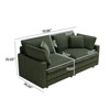 NicBex Modular Corduroy Sectional Sofa,Deep Seat Couch with 4 Pillows for Living Room,Apartment,Office,Green - 3 of 4
