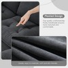 100" Modern Convertible L-Shaped Sectional Sofa with Removable Ottoman, Suede Velvet Upholstery & Throw Pillows - 4 of 4