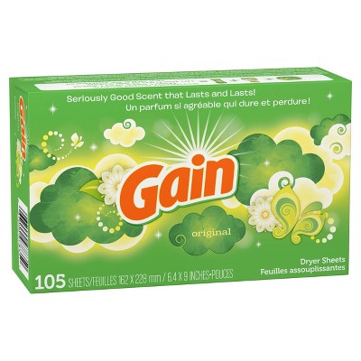 Gain Fabric Softener Dryer Sheets - Original - 105ct