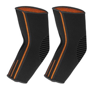 Unique Bargains Thickened Tightening Breathable Elbow Protection Pads for Sports 1 Pair - 1 of 4