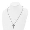 Black Bow Jewelry Men's Titanium Stainless Steel 1/2pt. Diamond Cross Necklace, 22 Inch - 3 of 4