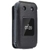 Nakedcellphone Vegan Leather Case with Belt Clip for Nokia 2760 2780 Flip Phone - Black - 2 of 4