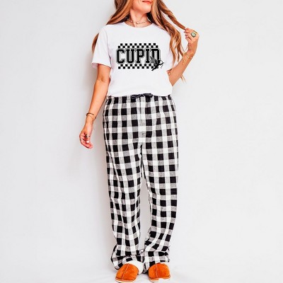 Simply Sage Market Women's Cupid Varsity Checkered Pajama Set