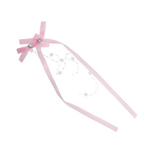 Unique Bargains Bow Ribbon Hair Clips Pink 1 Pc - 1 of 4