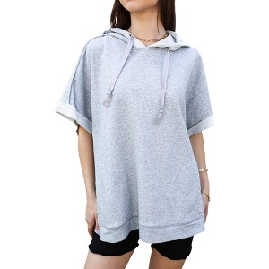 Anna-Kaci Women's Boyfriend Short-Sleeve Hoodie - 1 of 4