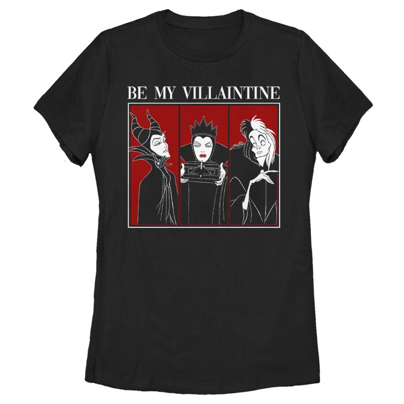 Women's Disney Villains Be My Villaintine T-Shirt, 1 of 5